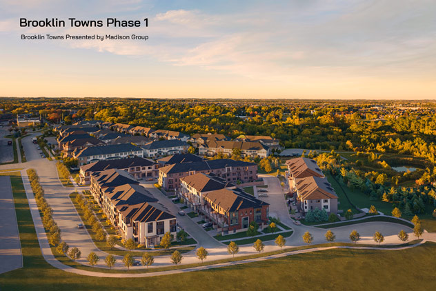 Arial View of Brooklin Towns Phase 1
